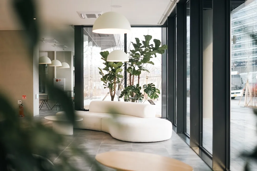 Store manager working in custom retail interior