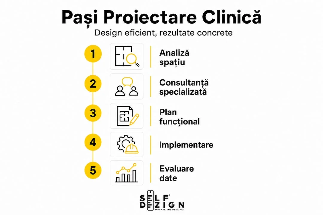 Infografic pasi design clinica eficient