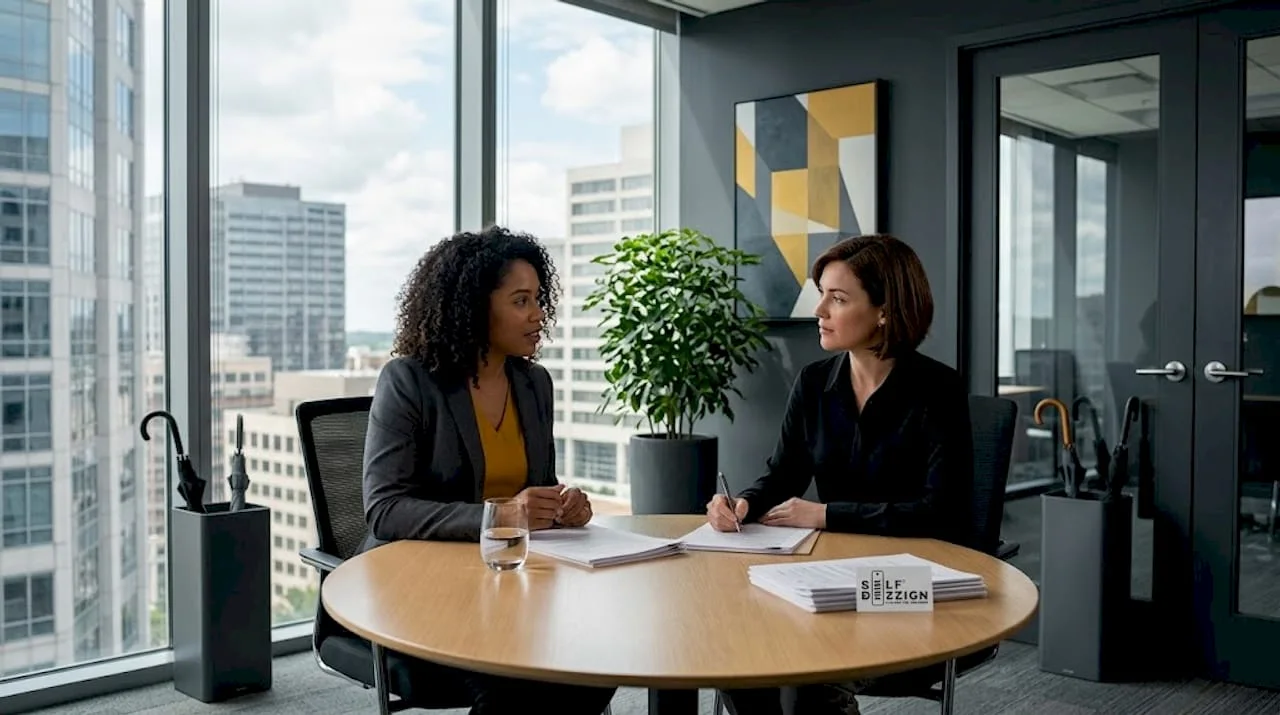 Discussion-in-glass-partition-office-with-sunlight