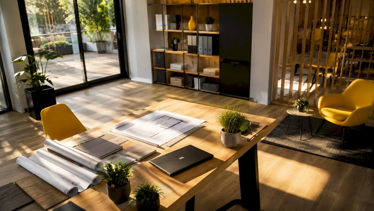 Interior-spatiu-comercial-modern-cu-mobilier-natural