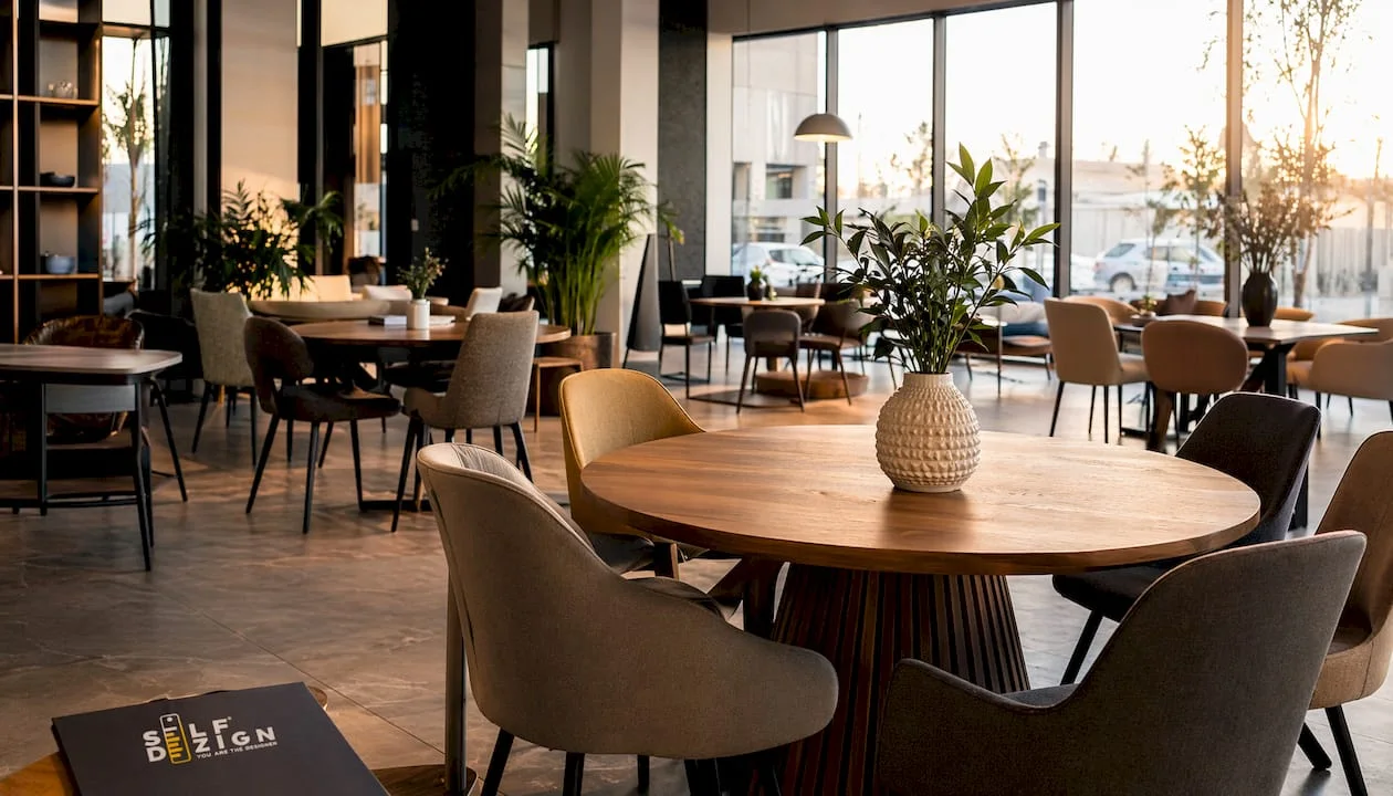 Showroom with modern horeca furniture display