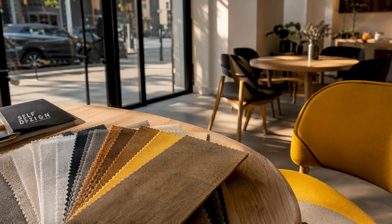 Boutique-interior-showing-color-samples-and-textures