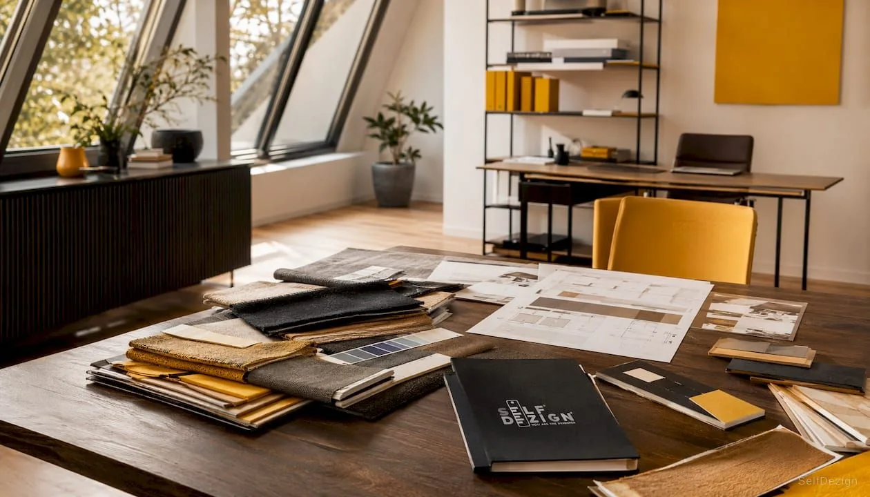 Showroom-displaying-brand-color-coordination-and-mood-boards