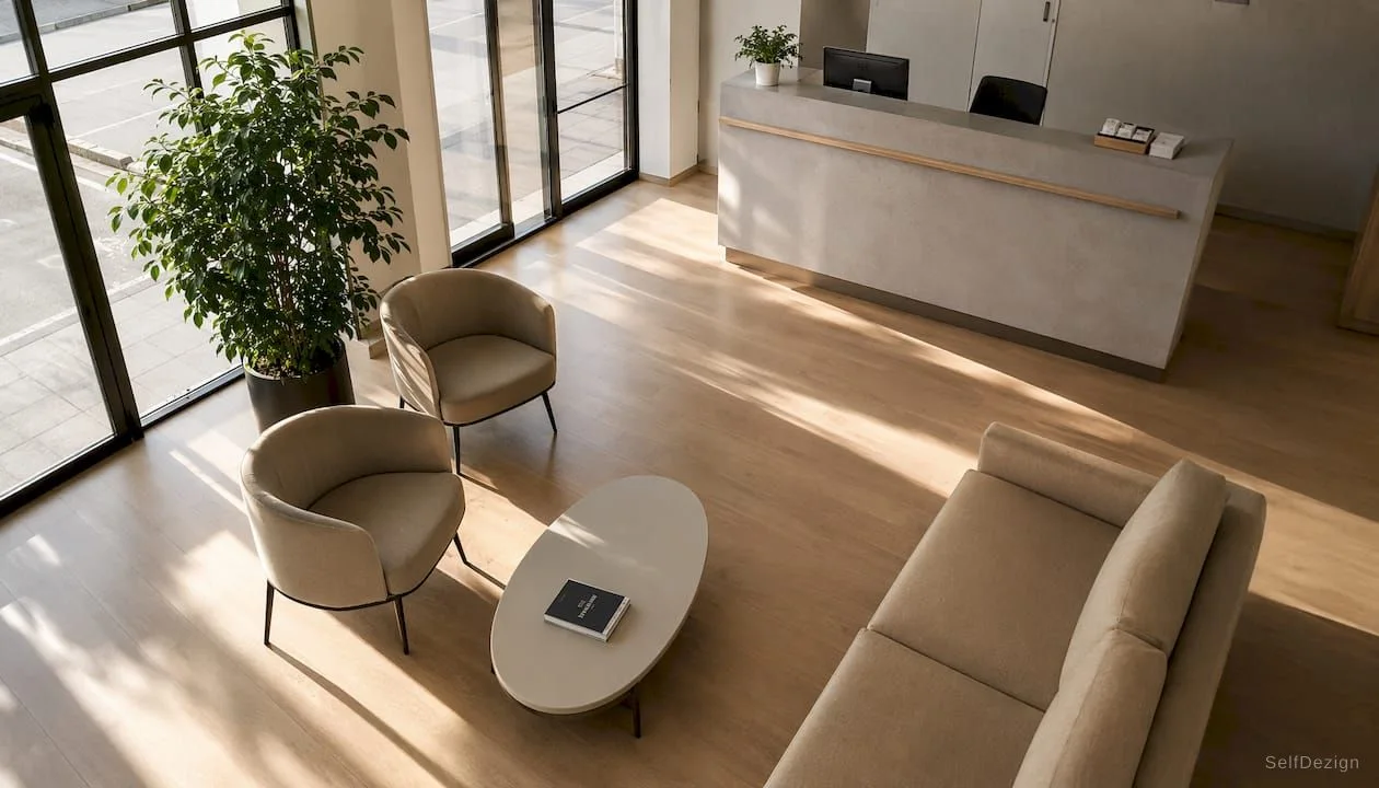 Plante-verzi-in-sala-de-asteptare-clinica