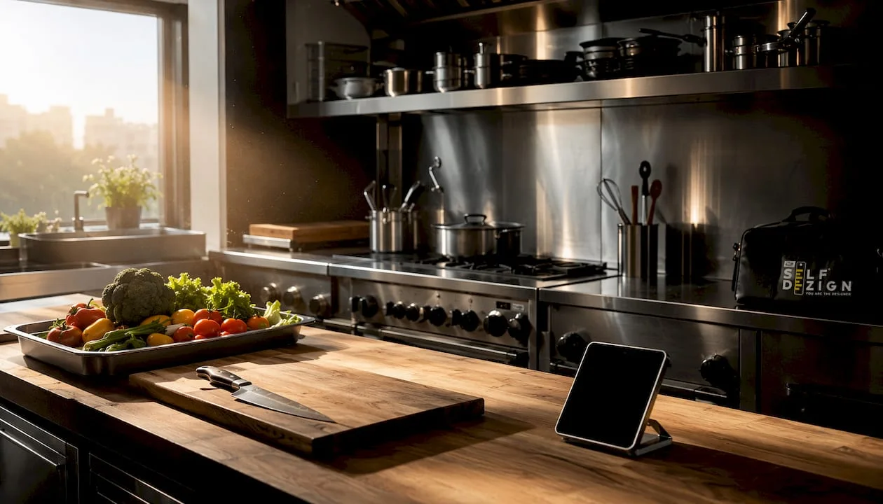 Modern-efficient-professional-kitchen-workspace
