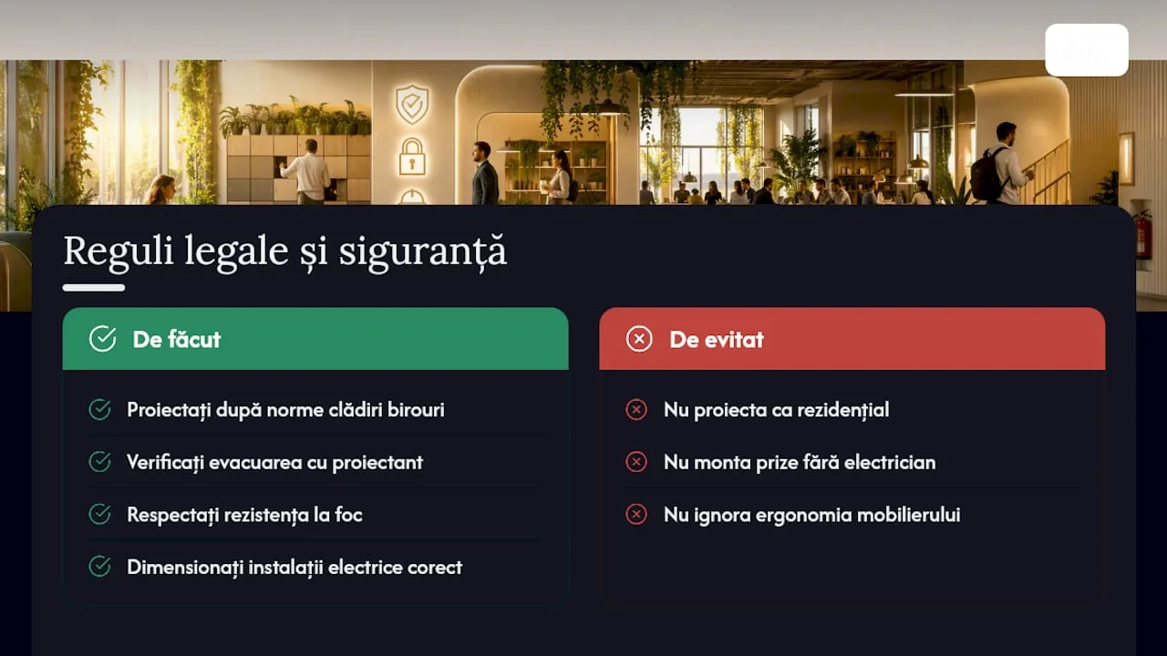 Ce reguli legale și de siguranță trebuie respectate în proiectarea unui coworking? — overview diagram