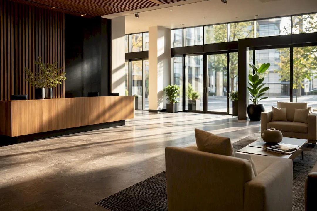 Modern-hotel-lobby-with-zoned-areas-and-natural-light