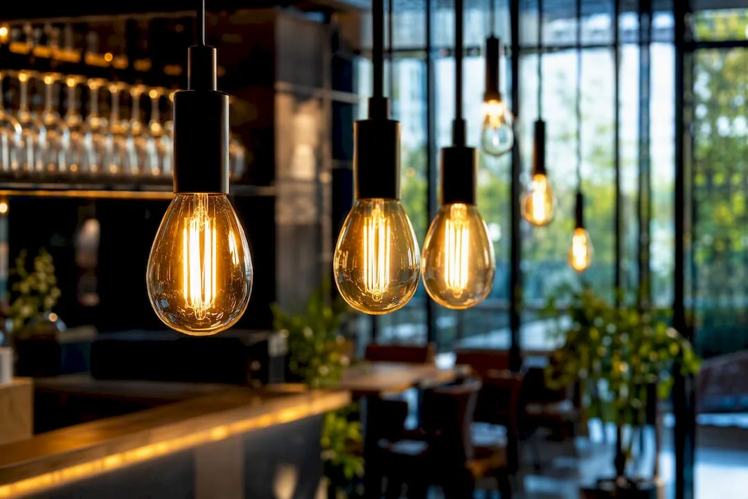 Decorative-LED-filament-lights-over-bar