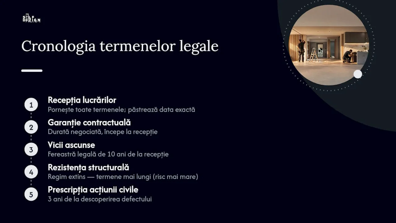 Termene legale și prescrieri: cum curg perioadele de garanție — overview diagram