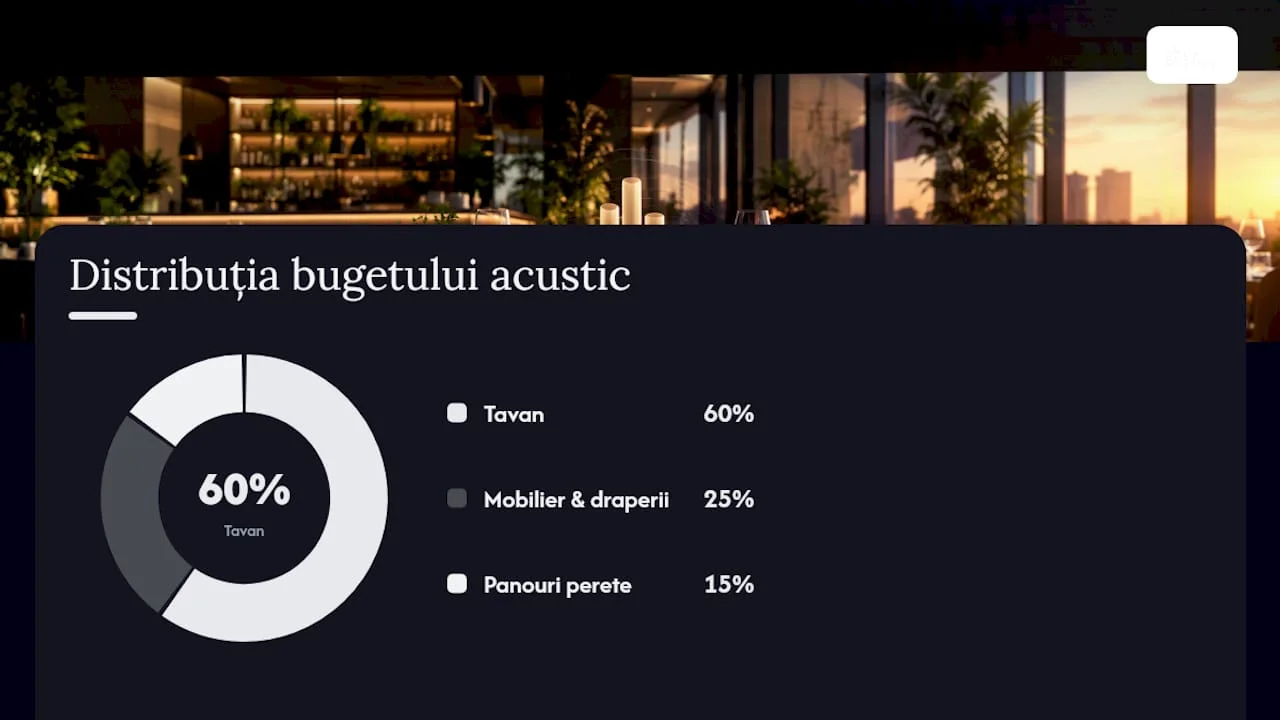 Cum se repartizează bugetul pentru tratamentul acustic