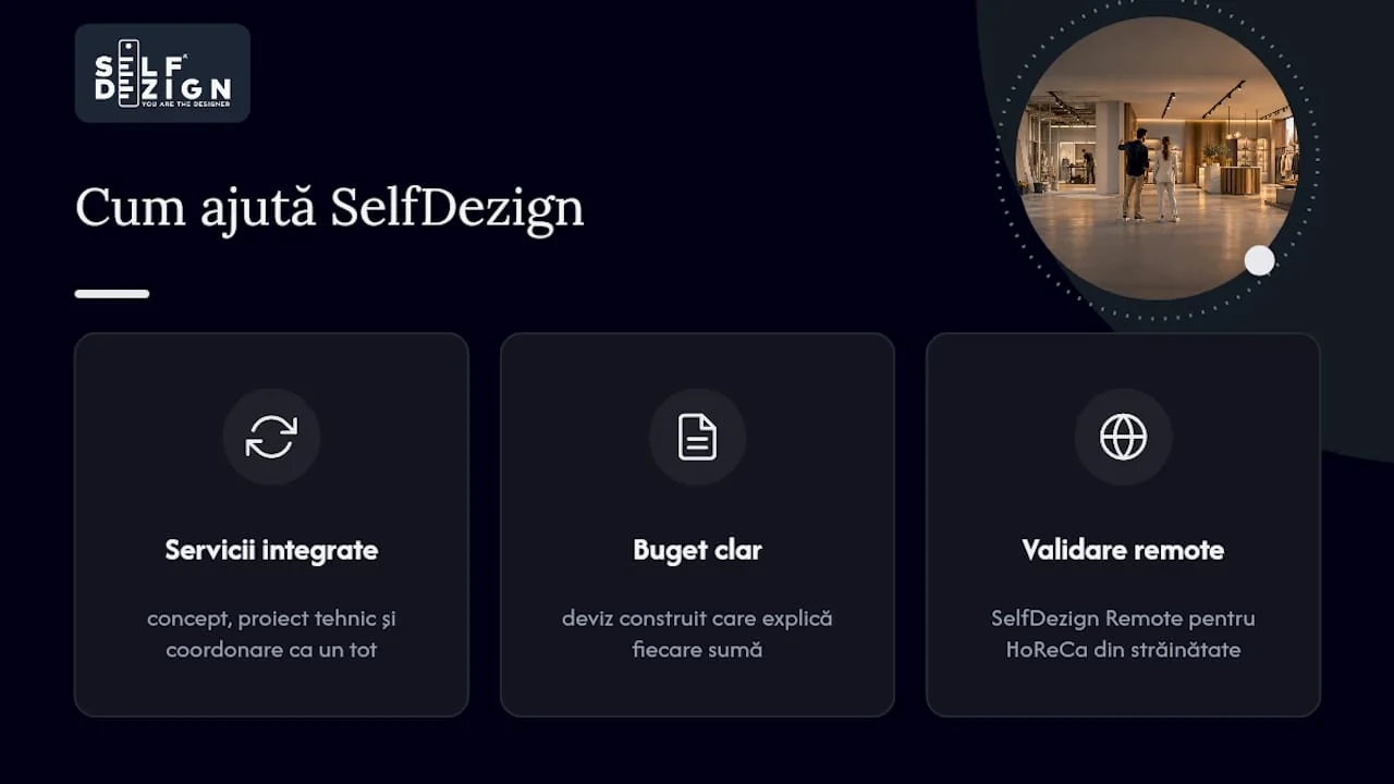 Valoarea consultanței SelfDezign în controlul costurilor și clarificarea deciziei — overview diagram