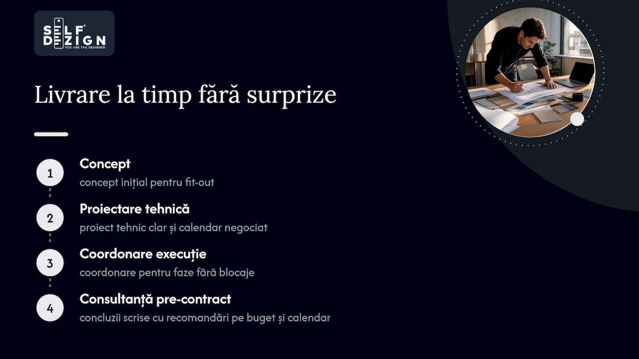 Cum te ajută SelfDezign să livrezi la timp și fără surprize contractuale — overview diagram