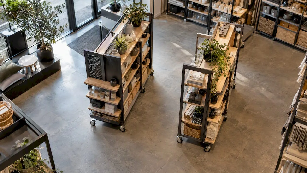 Module comerciale flexibile într-un magazin compact