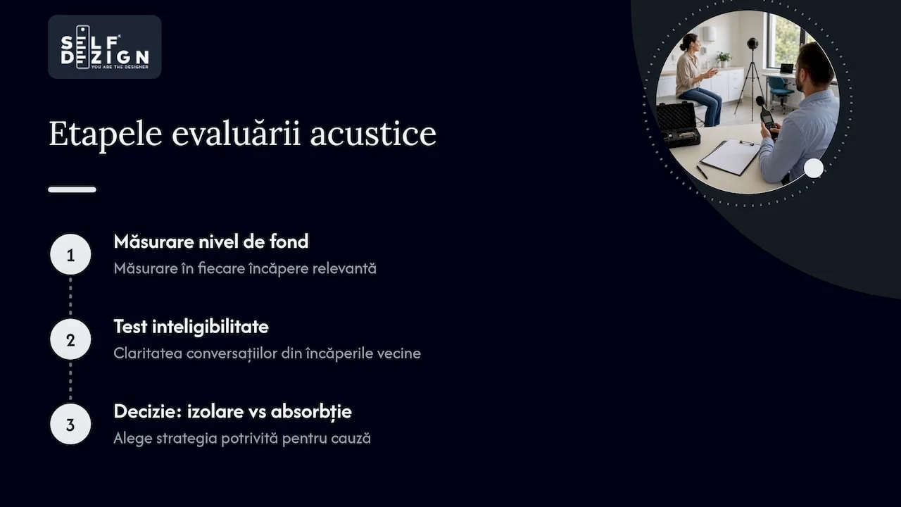Pașii evaluării acustice a cabinetului