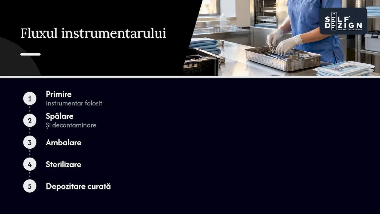 Etapele succesive ale circuitului de sterilizare