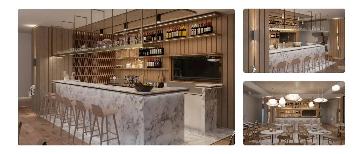 Restaurant Poeme - bar și scaune