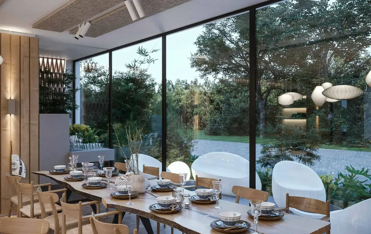 Restaurant Poeme - masă cu vedere spre lac
