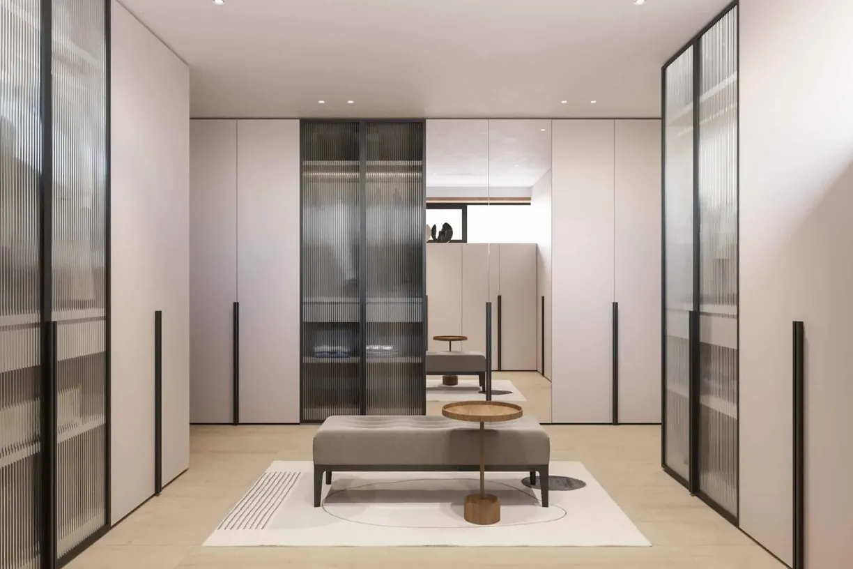 Vila Andronache - dormitor cu dressing